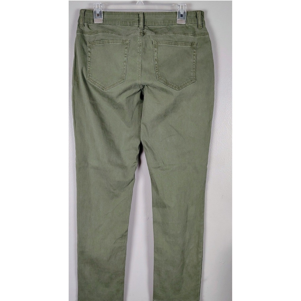 Bit & Bridle Olive Green Utility Patch Pocket Pants Slim Straight Size 10 - Picture 3 of 7